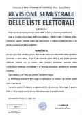 Revisione semestrale delle Liste Elettorali