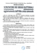 Albo unico comunale degli Scrutatori